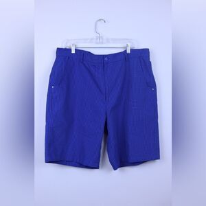 Men’s Bolle Golfing Shorts Microfiber Size 40W Blue and Black Pin Striped